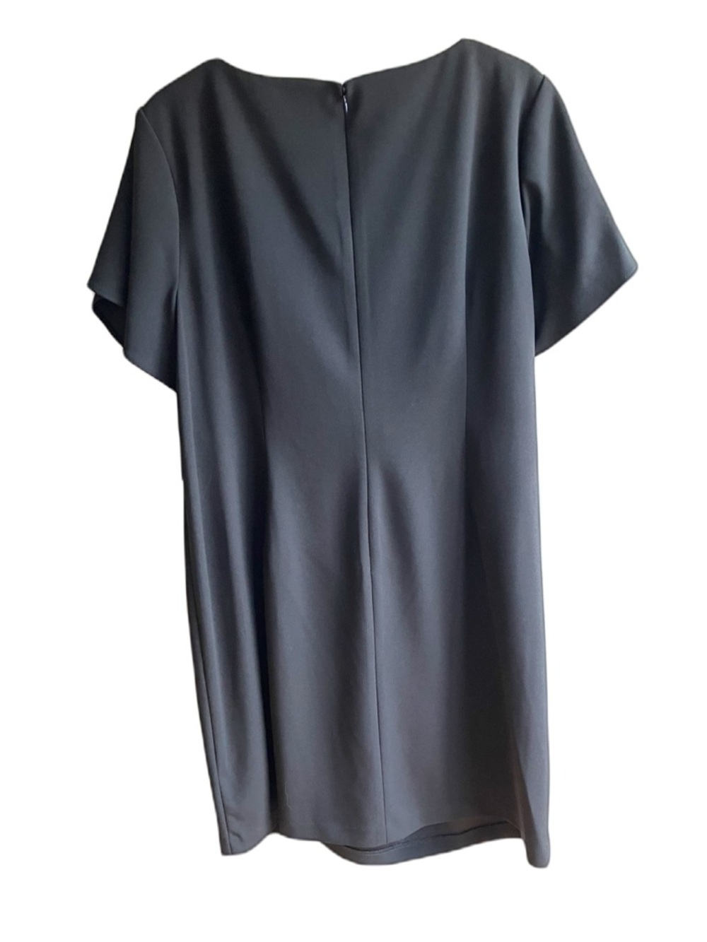 DKNY Black Short Sleeve Sheath Dress Size 20W Short Sleeves Ruched Crepe LBD - Picture 5 of 12